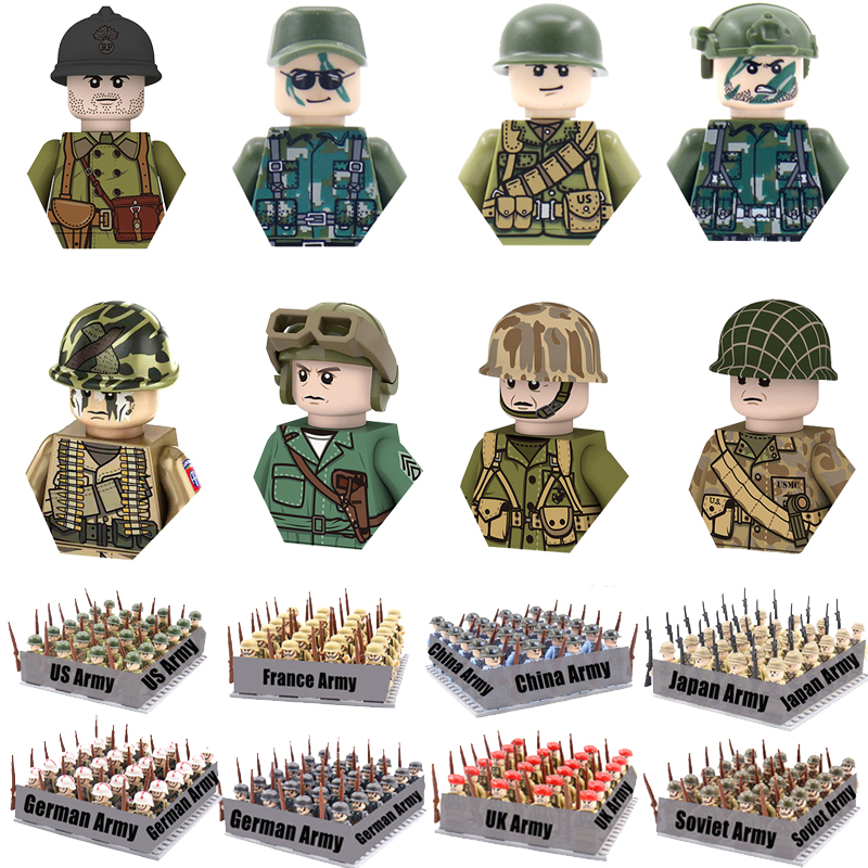 Model Kit Ww2 - WW2 24pcs/Lot Military Soldiers Building Blocks
