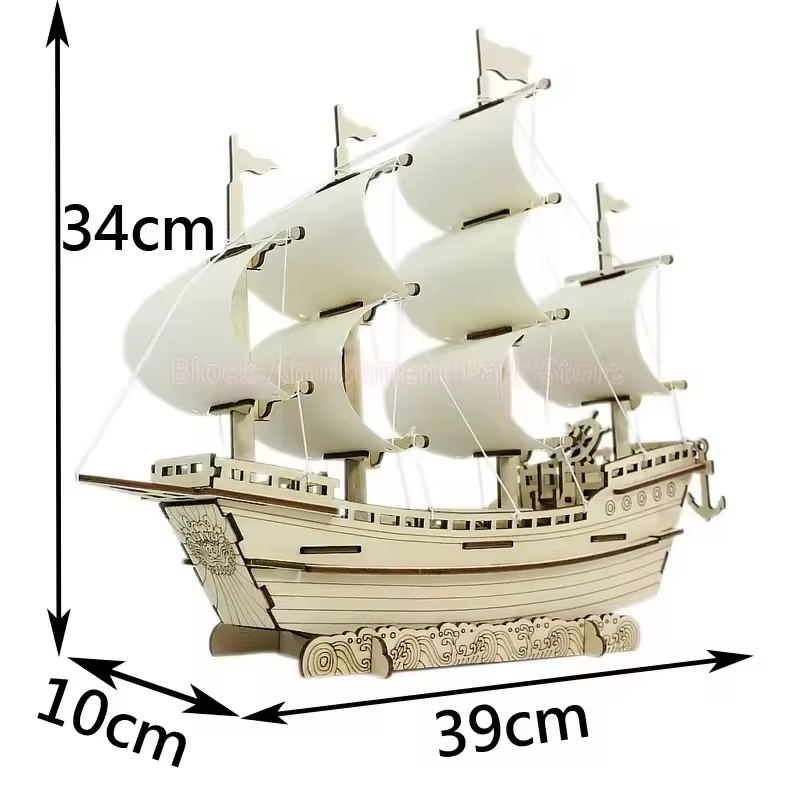Model Kit Revell - 1PC 3D Sailboat Wooden Puzzle Assembly