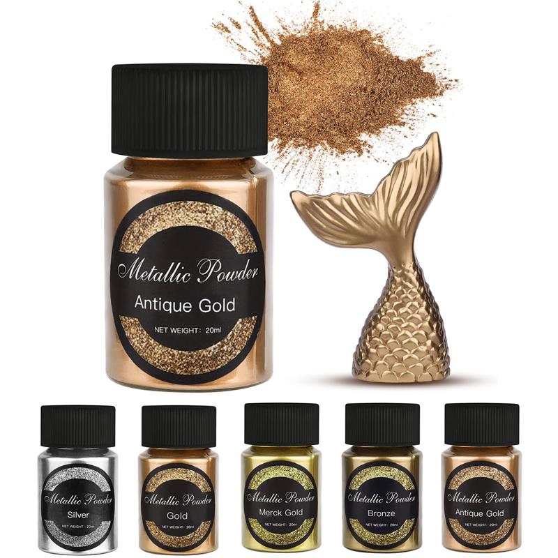 Metallic Paint Set - 20 Ml Shimmer Metallic Gold Silver