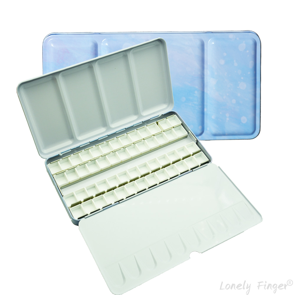 Metallic Paint Set - Empty Watercolor Palette Tin Set with
