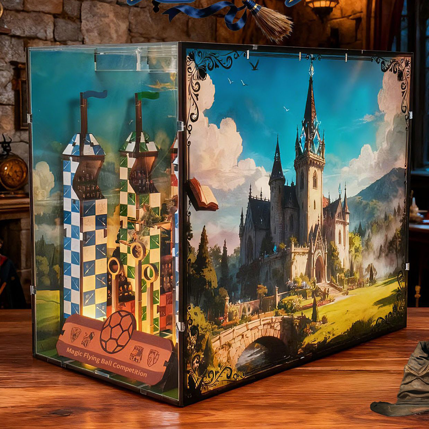 DIY Book Nook Wooden Miniature - Model Kit Competition ulasan dan harga