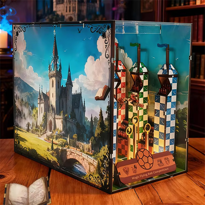 DIY Book Nook Wooden Miniature - Model Kit Competition ulasan dan harga