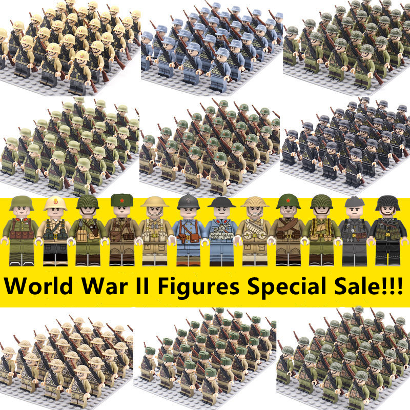 WW2 24pcs/Lot Military Soldier - Model Kit Ww2 ulasan dan harga