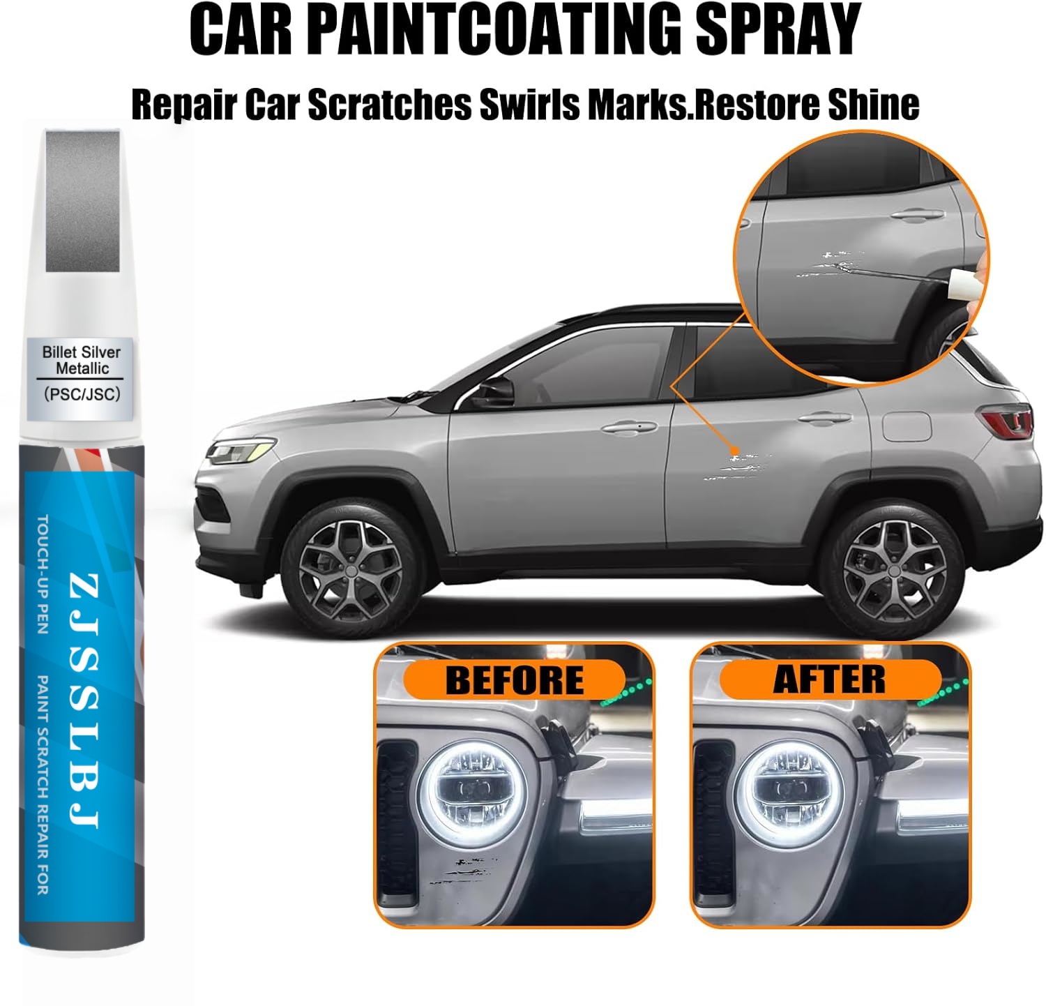 Car Touch Up Paint(Billet Silv - Metallic Paint Set ulasan dan harga
