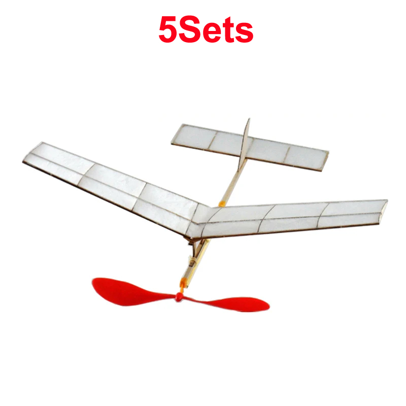 5Sets Rubber Band Powered Glid - Model Kit Competition ulasan dan harga