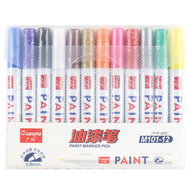 12Pcs White Paint Markers Pens - Model Kit Markers ulasan dan harga