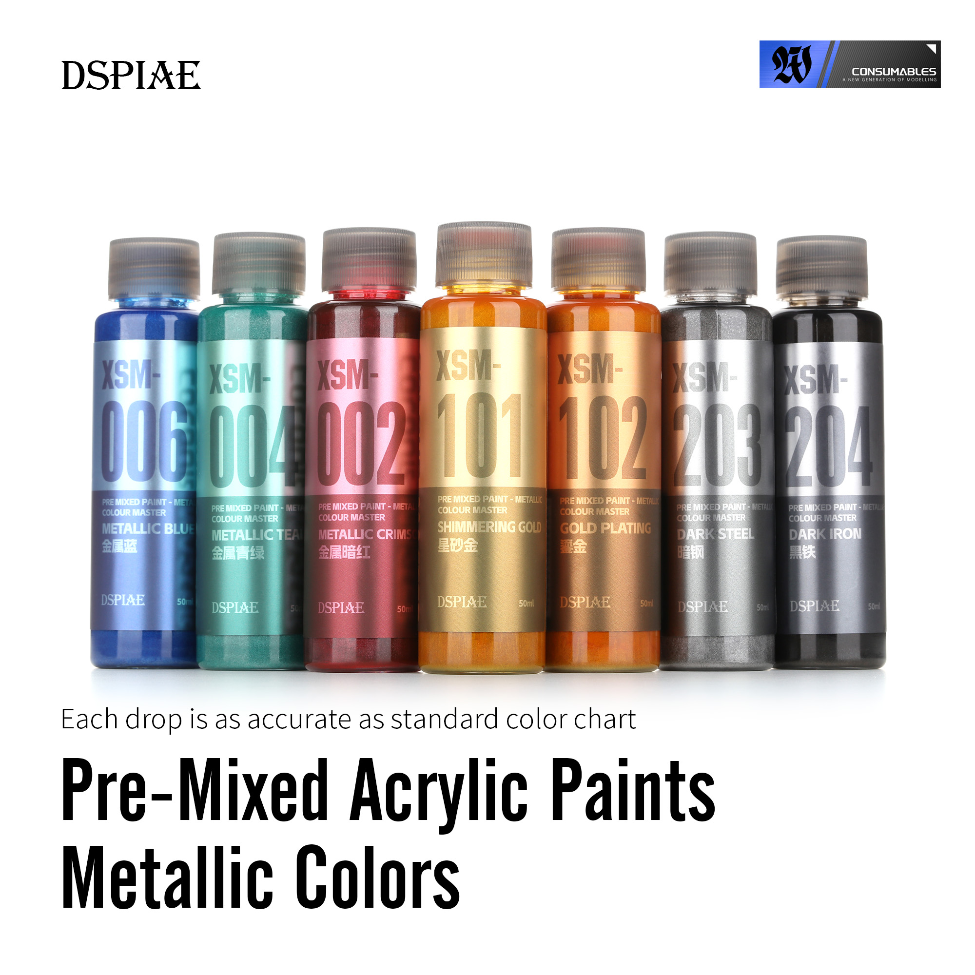 DSPIAE XSM 2026 New Model Hobb - Metallic Paint Set ulasan dan harga