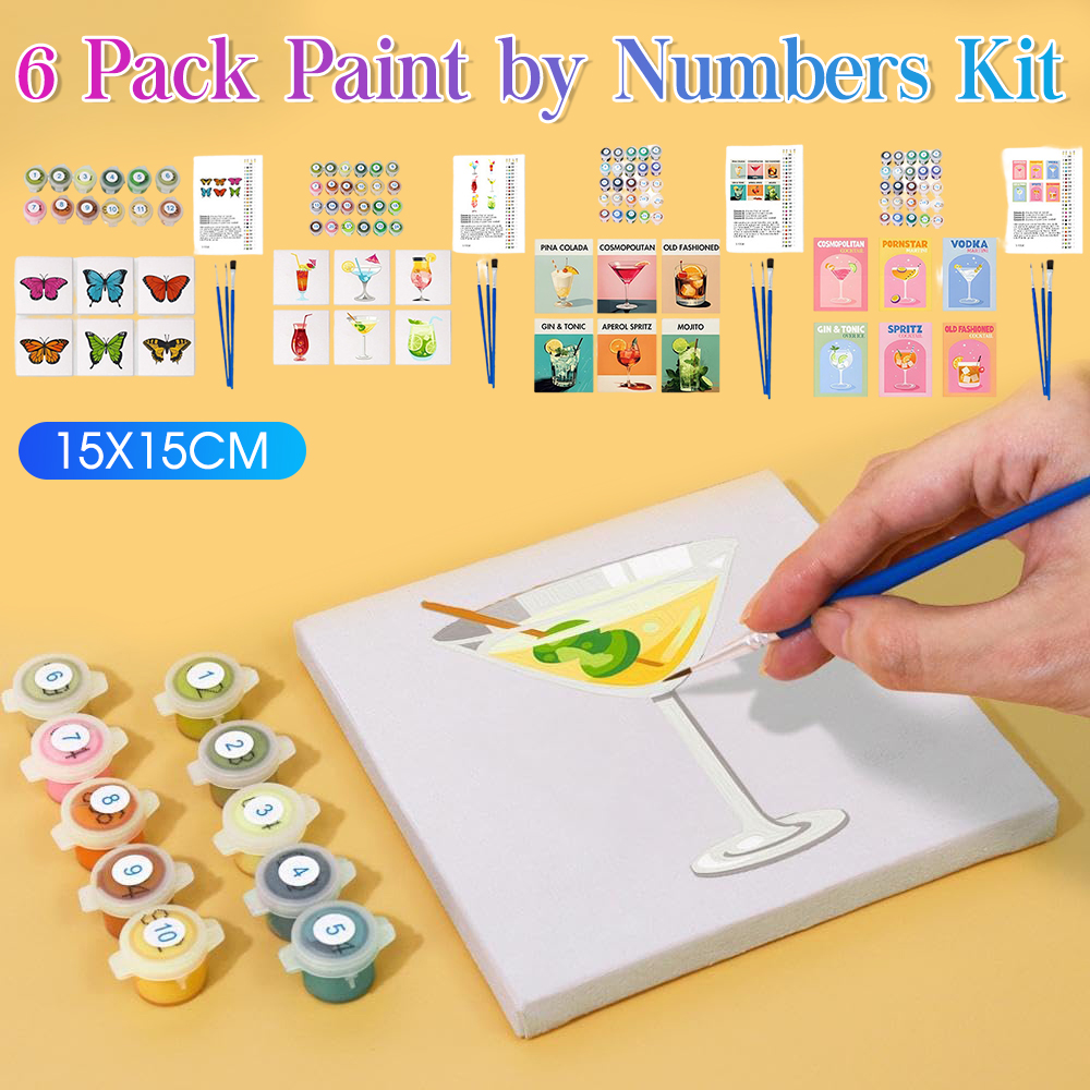 6 Pack By Number Painting Kits - Metallic Paint Set ulasan dan harga