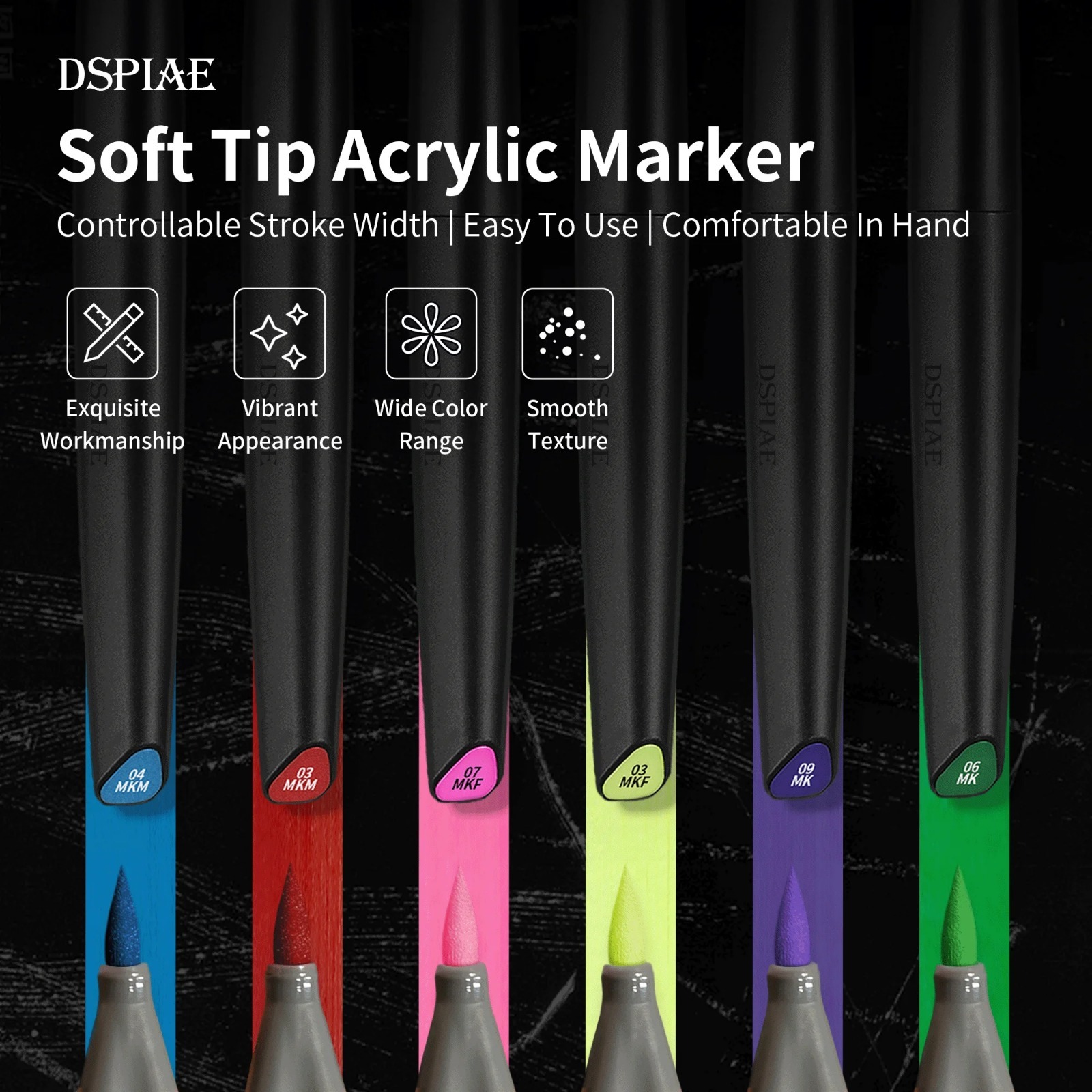 DSPIAE Soft Tip Water Based Ma - Model Kit Markers ulasan dan harga