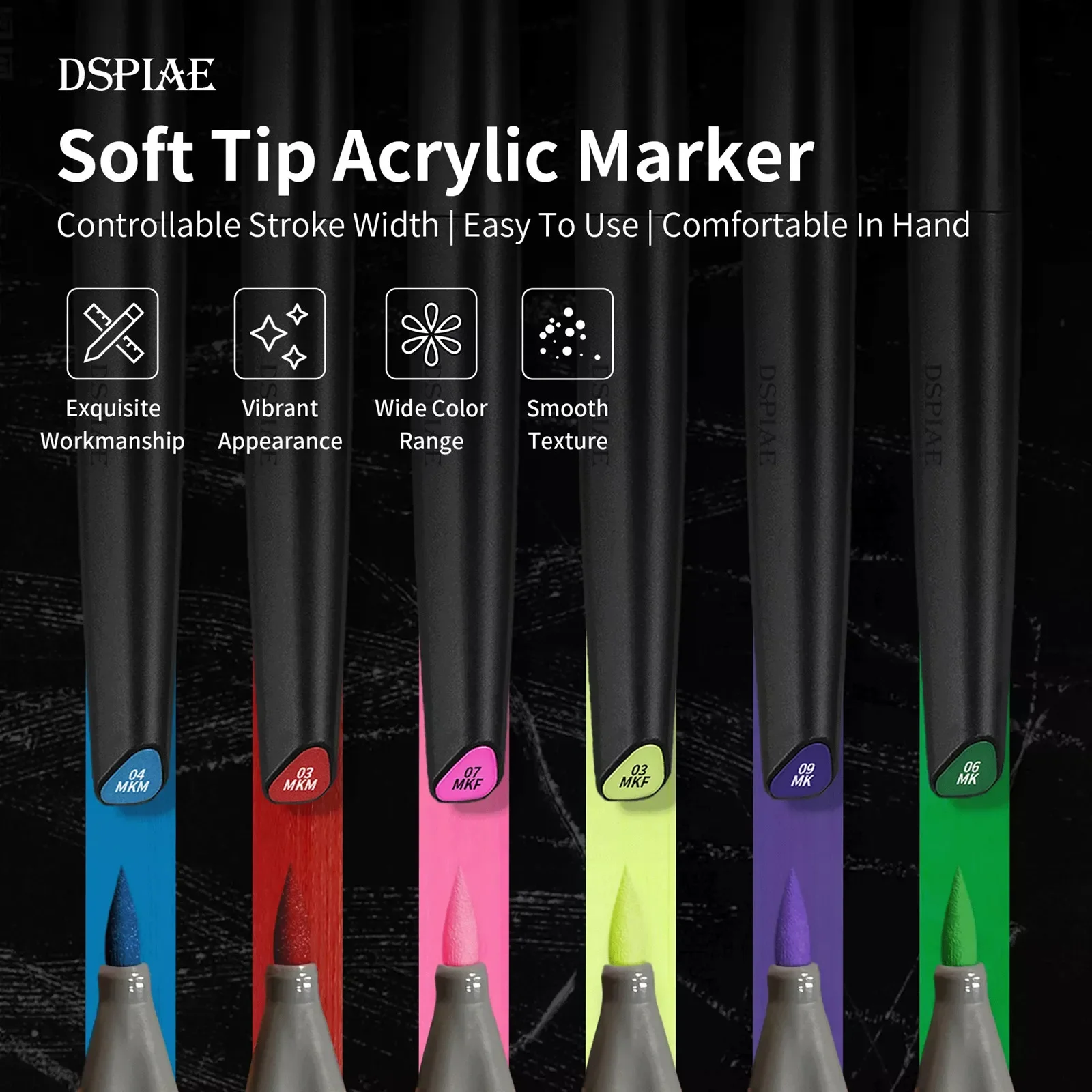 DSPIAE  Colors Brush Pen Envir - Metallic Paint Set ulasan dan harga