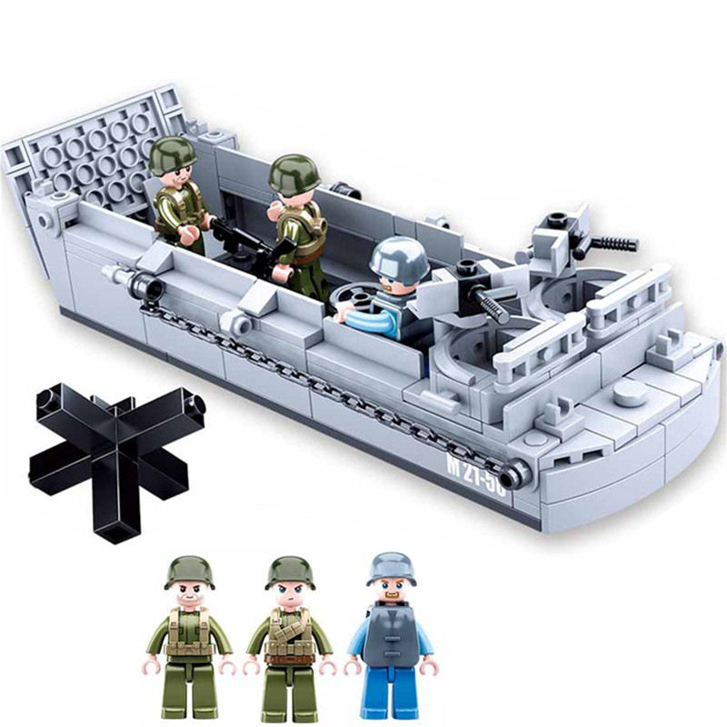 Sluban WW2 US Military Higgins - Model Kit U Boat ulasan dan harga