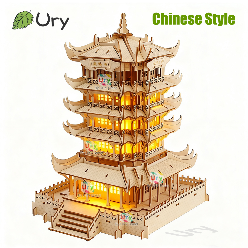 Ury 3D Wooden House Chinese Tr - Model Kit Revell ulasan dan harga