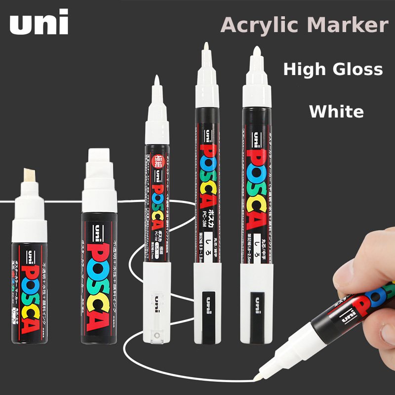 UNI Posca White Waterproof Per - Model Kit Markers ulasan dan harga