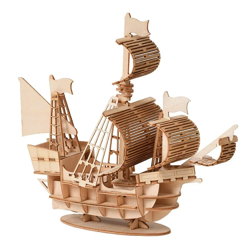 1PC 3D Sailboat Wooden Puzzle  - Model Kit Revell ulasan dan harga
