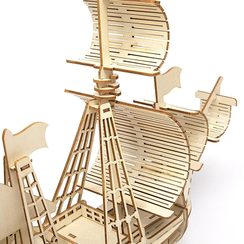 1PC 3D Sailboat Wooden Puzzle  - Model Kit Revell ulasan dan harga