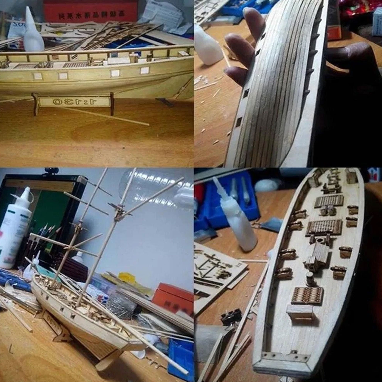 【Halcon Sailboat Wooden Model  - Model Kit U Boat ulasan dan harga