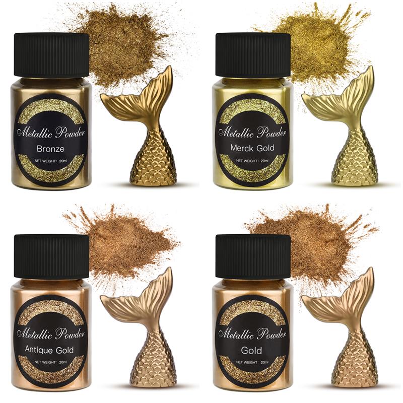 20 Ml Shimmer Metallic Gold Si - Metallic Paint Set ulasan dan harga