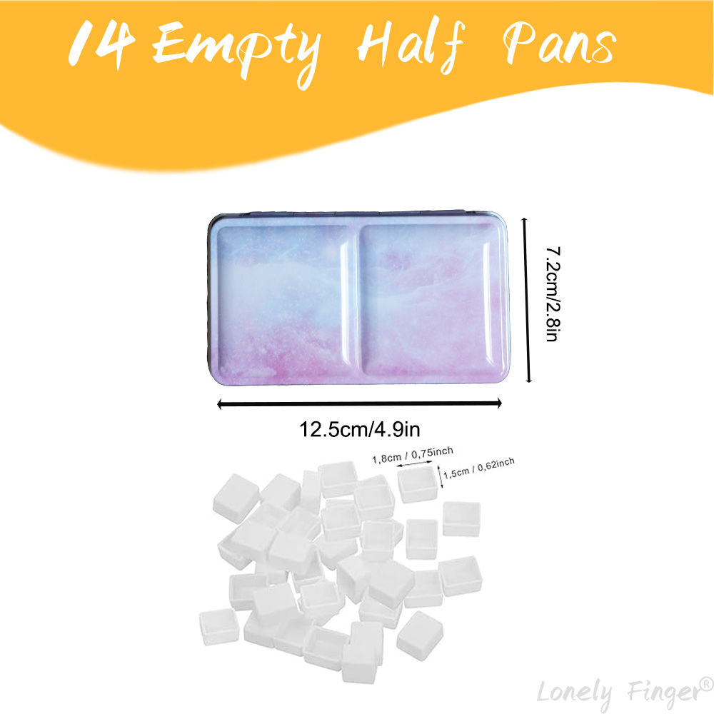 Empty Watercolor Palette Tin S - Metallic Paint Set ulasan dan harga