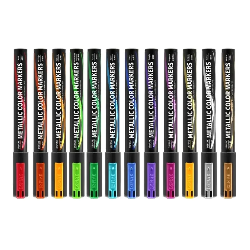 DSPIAE MKA 12 Colors Super Met - Model Kit Markers ulasan dan harga