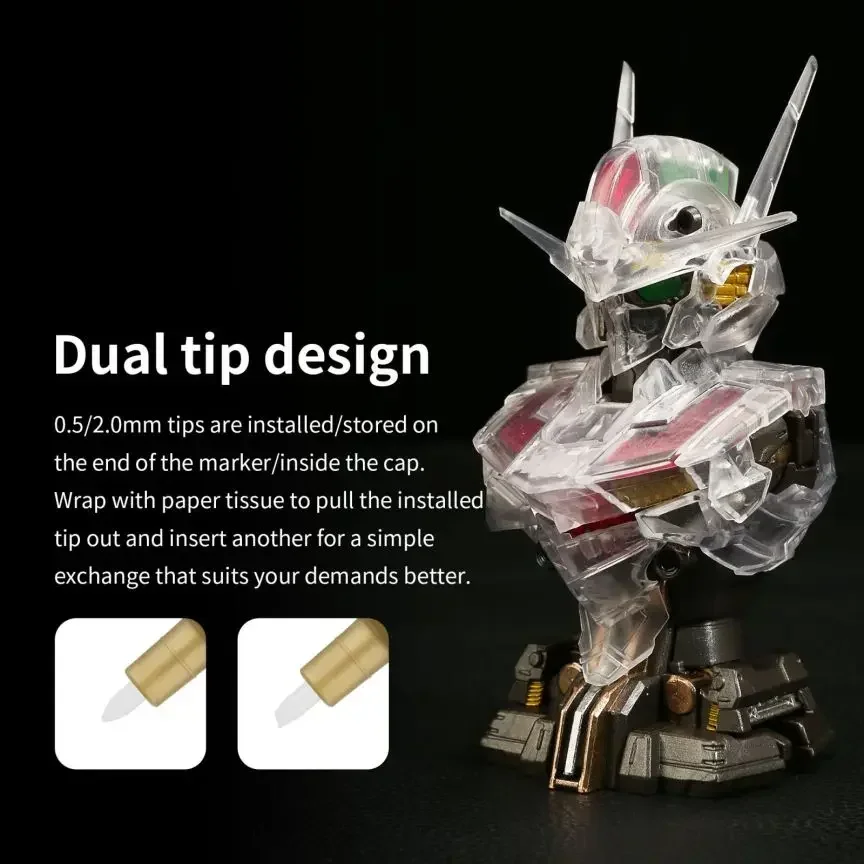 DSPIAE MKA 12 Colors Super Met - Model Kit Markers ulasan dan harga