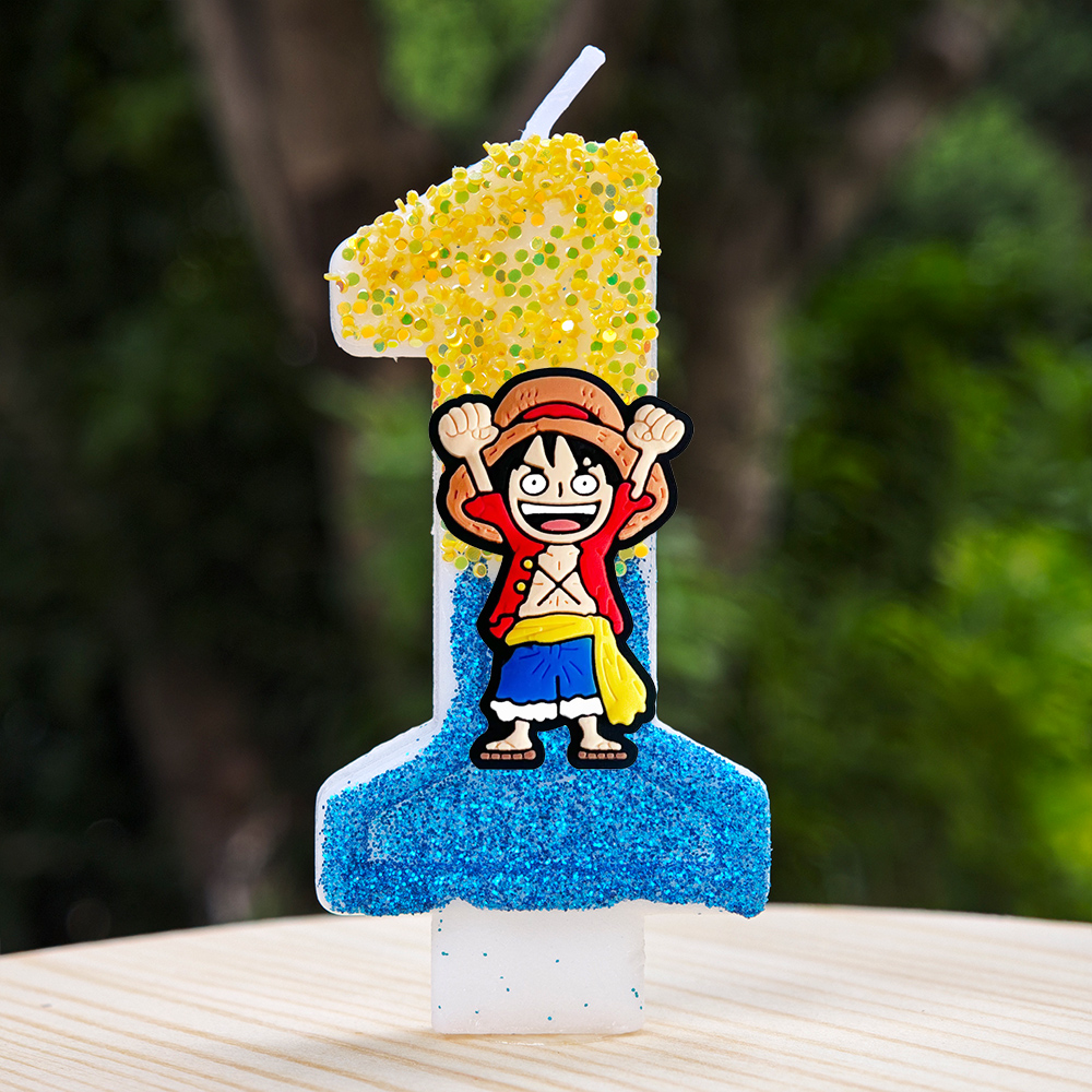 One Piece Theme Cartoon Candle - Model Kit Luffy ulasan dan harga