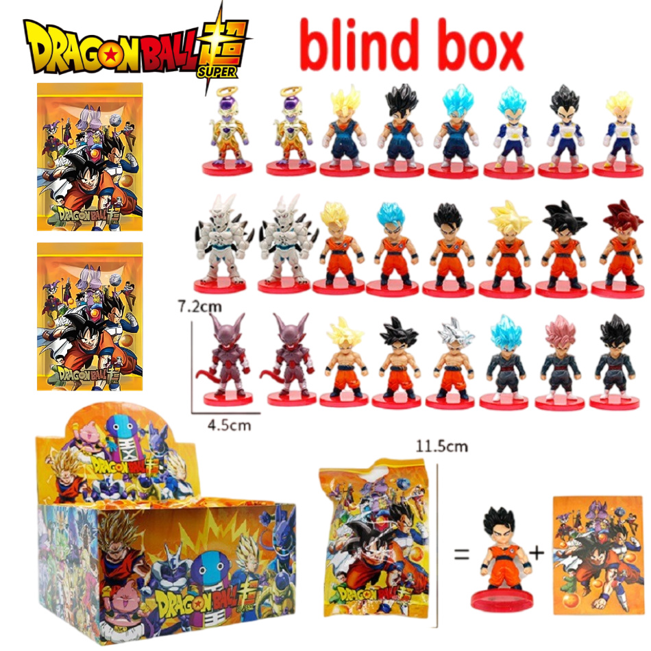 1-24pcs Random Blind Box Toy A - Model Kit Frieza ulasan dan harga